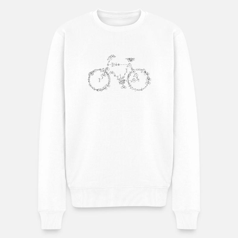 Bicycle Art - Männer Premium Bio Pullover - Weiß