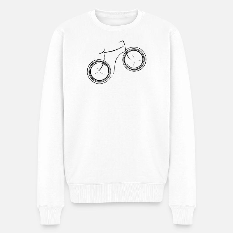 Peppy Bicycle Logo - Männer Premium Bio Pullover - Weiß