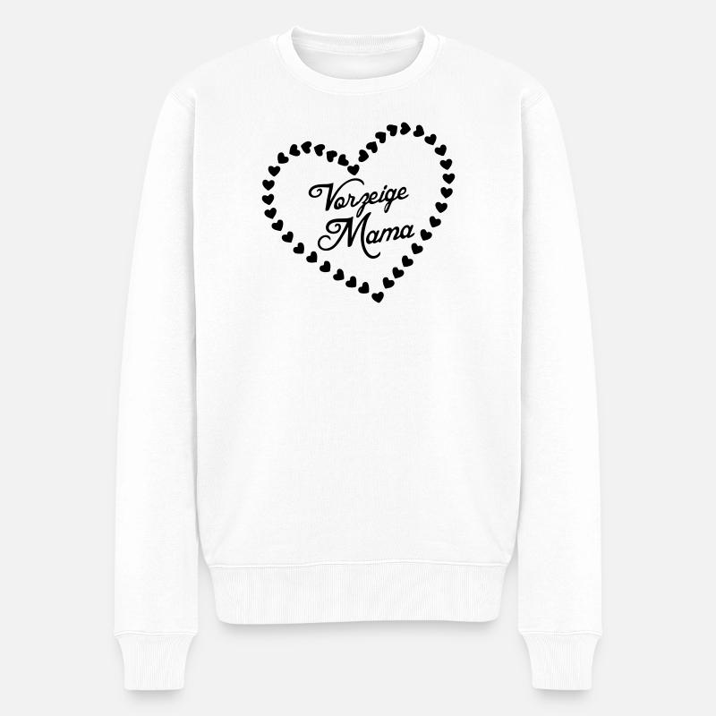 Vorzeigemama Mutter Muttertag Liebe Geschenk - Männer Premium Bio Pullover - Weiß