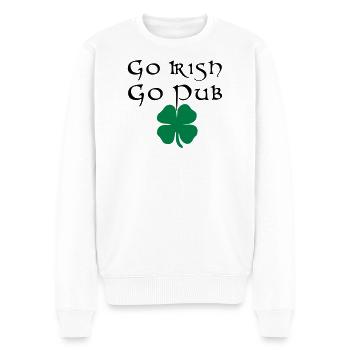 St Patricks Day Pub Irland irisch - Männer Premium Bio Pullover - Weiß - Vorne - Thijin (182cm)