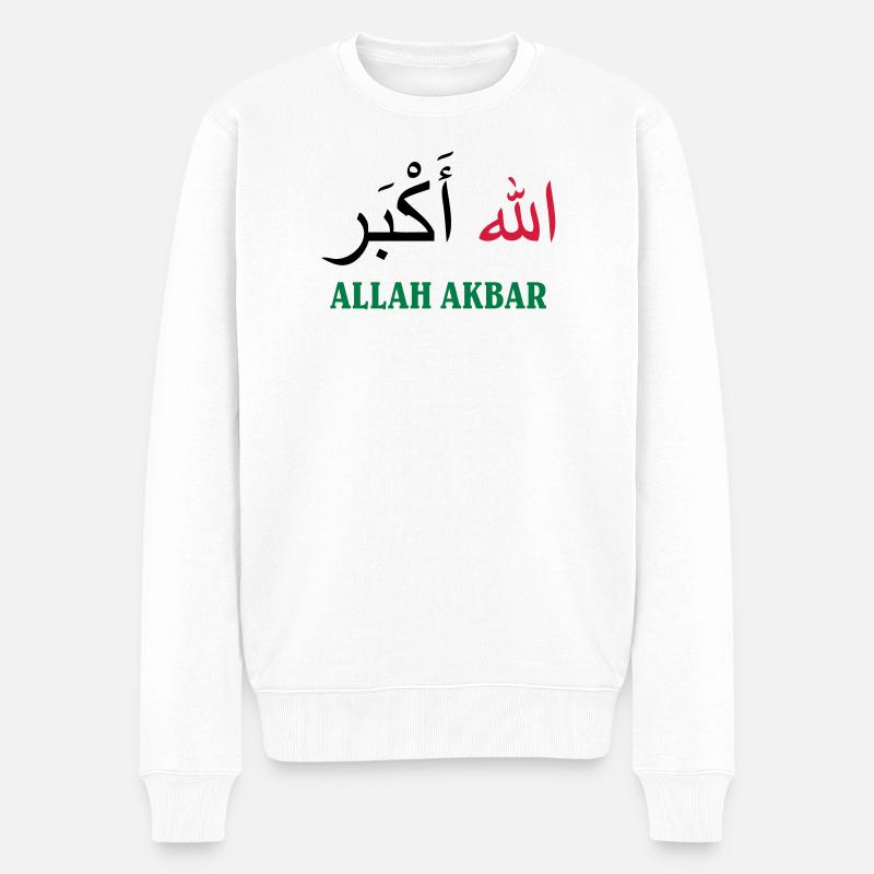 Allah Akbar - Männer Premium Bio Pullover - Weiß