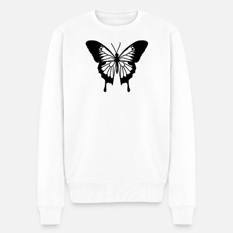 schmetterling - Pull Premium bio Homme - blanc