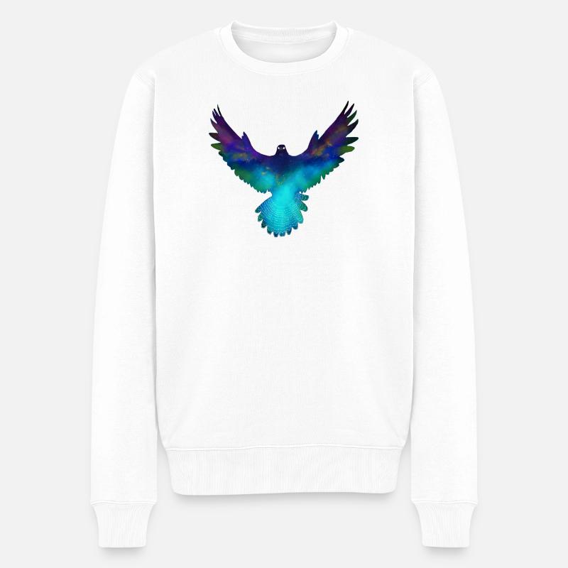 Adlerfalke - Männer Premium Bio Pullover - Weiß