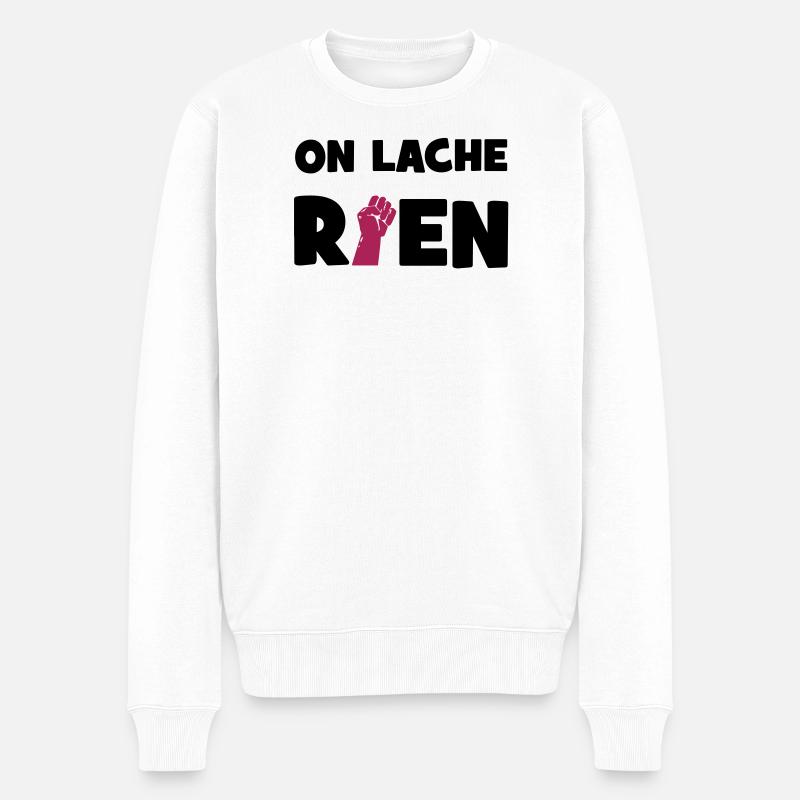 On lâche rien ! - Pull Premium bio Homme - blanc