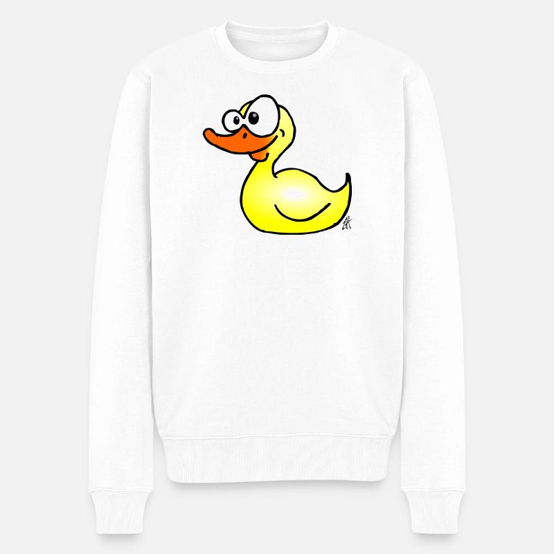 Ente - Männer Premium Bio Pullover - Weiß