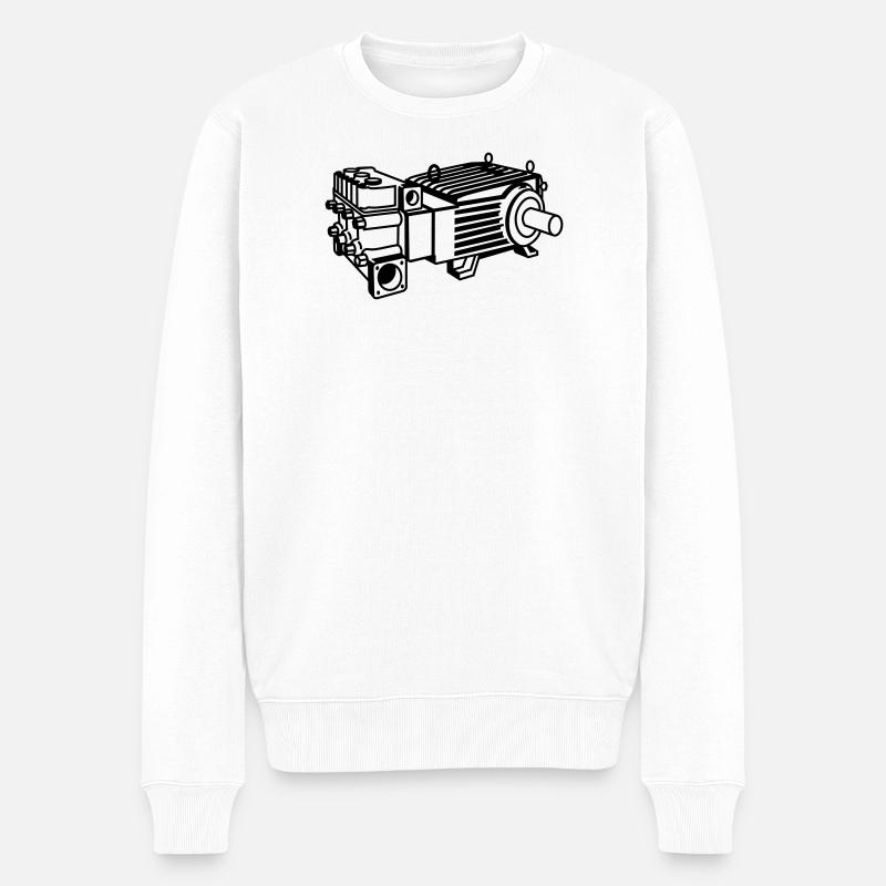 p80 - Men's Premium Organic Jumper - white