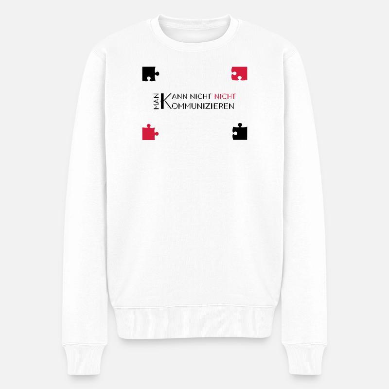 communication watzlawick - Männer Premium Bio Pullover - Weiß