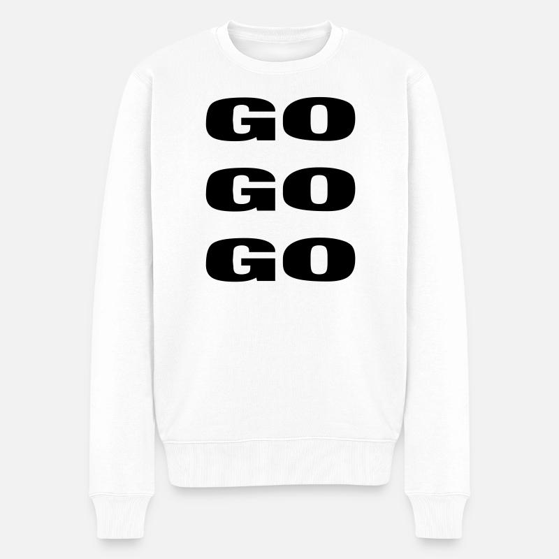 go - Männer Premium Bio Pullover - Weiß