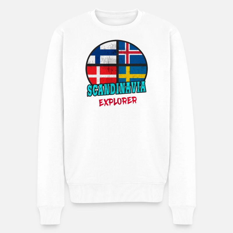 Scandinavia Explorer / Scandinavie / Cadeau - Pull Premium bio Homme - blanc