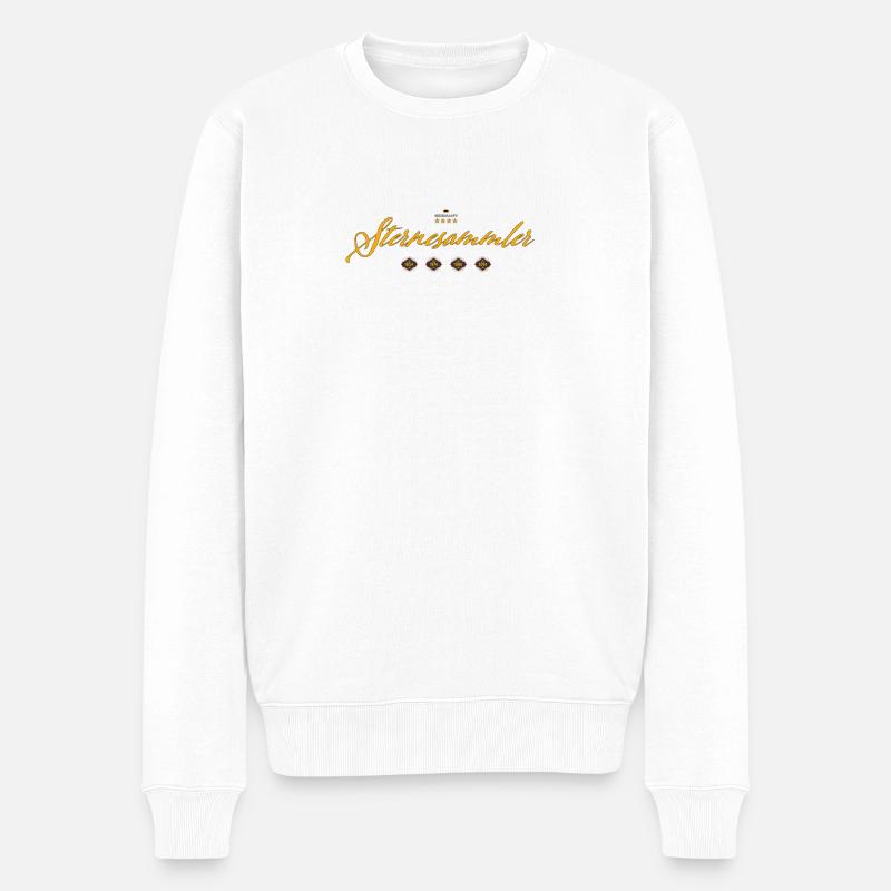 Sternesammler Deutschland - Männer Premium Bio Pullover - Weiß