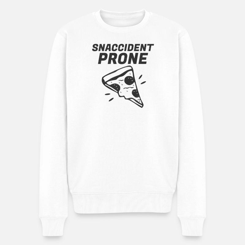Snaccident Prone - Männer Premium Bio Pullover - Weiß