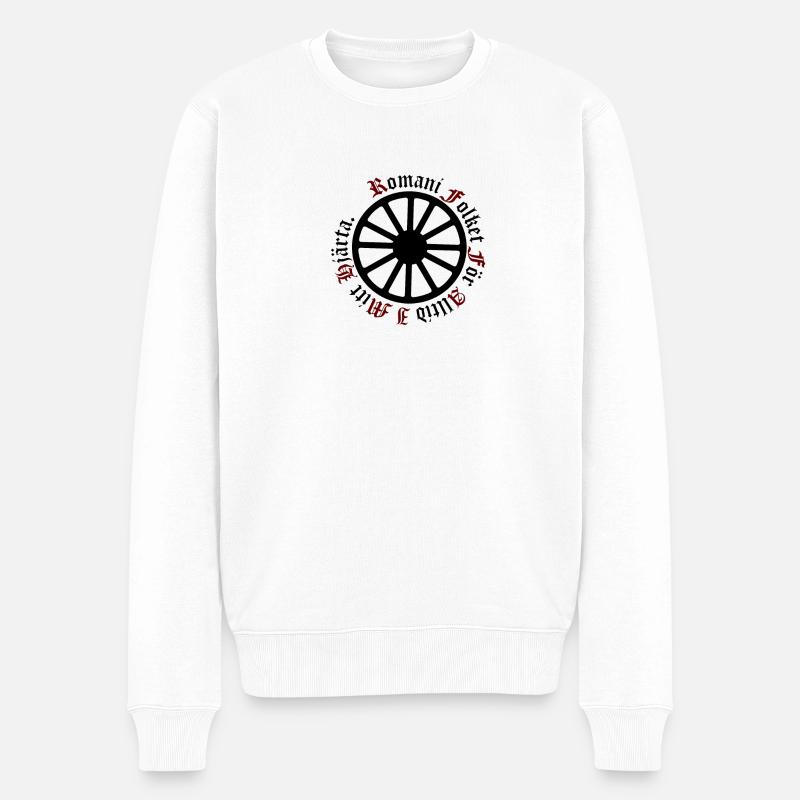 LennywheelRomaniFolketiblack - Männer Premium Bio Pullover - Weiß