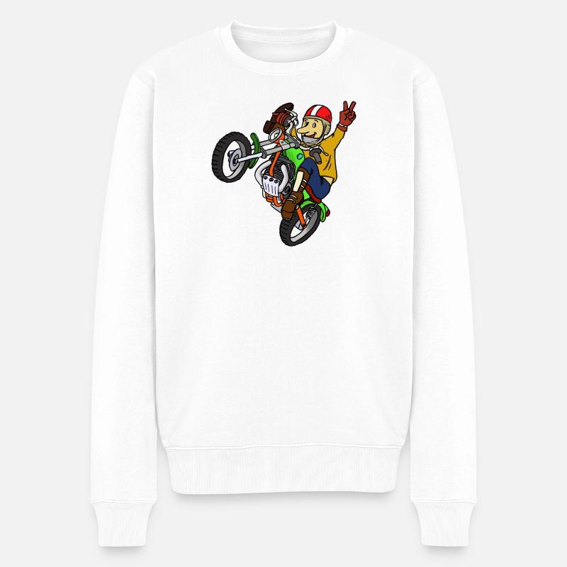 trialmoto_austria - Männer Premium Bio Pullover - Weiß