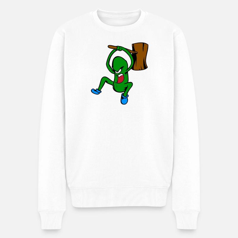 Wütende Gurke - Männer Premium Bio Pullover - Weiß
