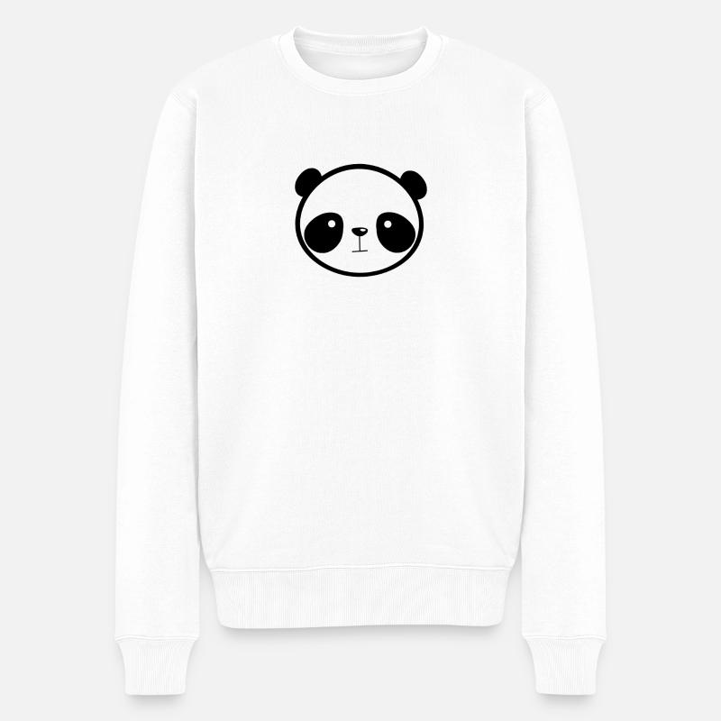 panda - Pull Premium bio Homme - blanc