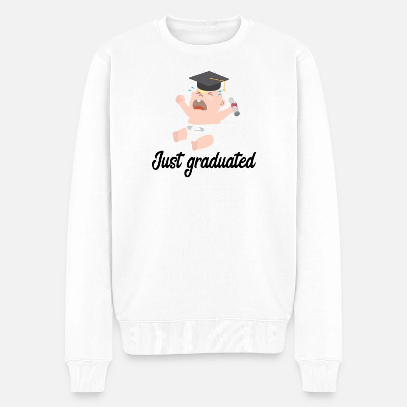 Bare eksamen - Økologisk premium-sweatshirt til mænd - hvid