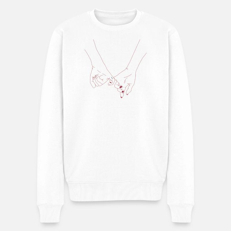 Unendliche Liebe - Männer Premium Bio Pullover - Weiß