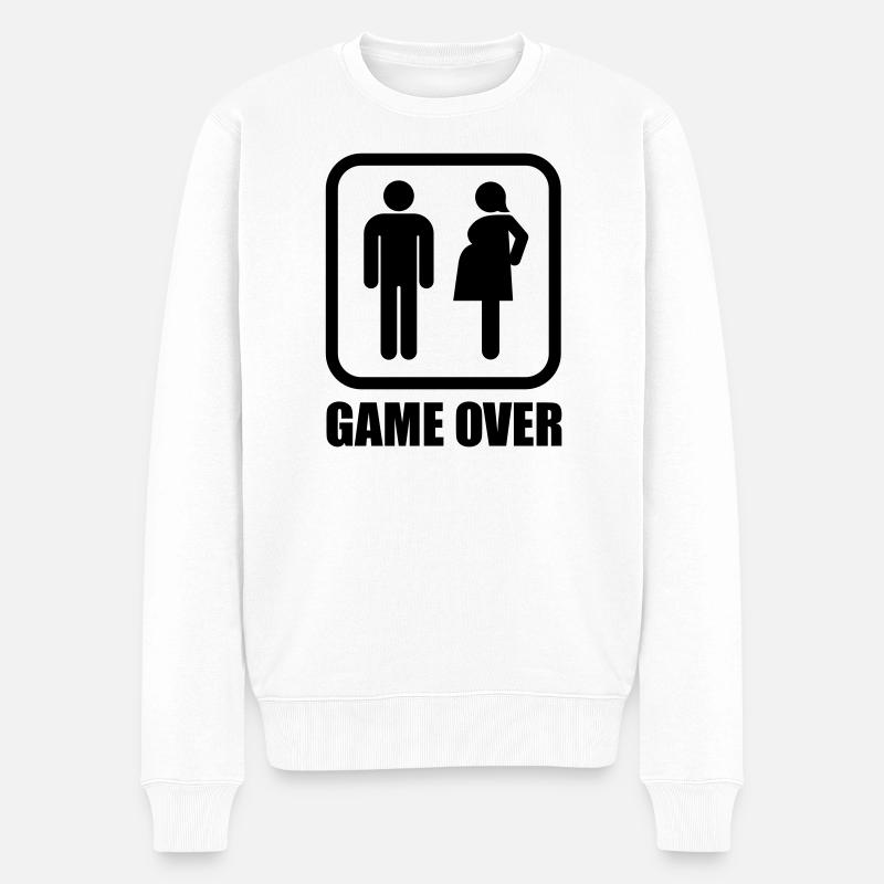 Game over - enceinte - Pull Premium bio Homme - blanc