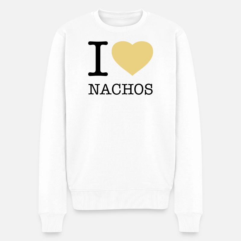 I LOVE NACHOS - Pull Premium bio Homme - blanc