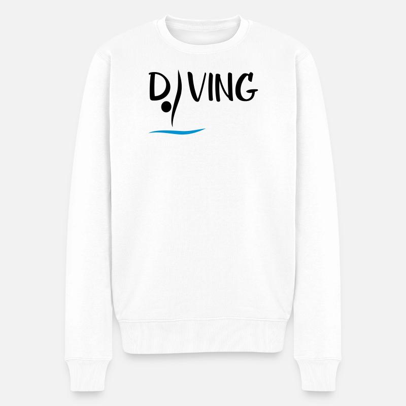 Turmspringen - Männer Premium Bio Pullover - Weiß