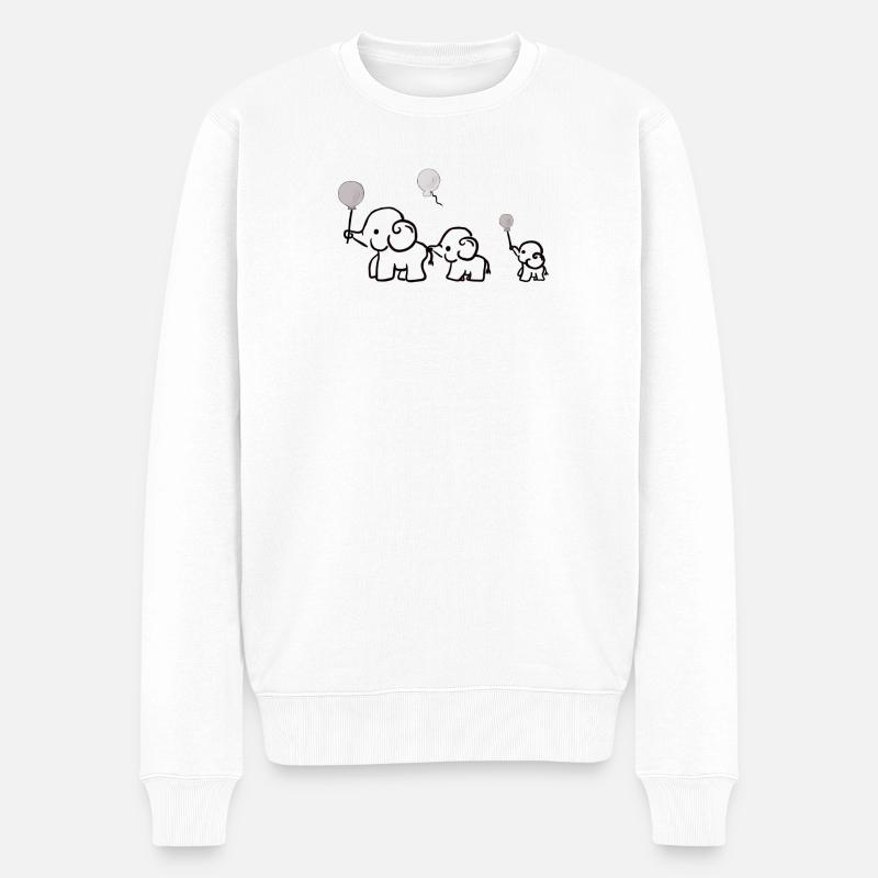 Familywalk - Männer Premium Bio Pullover - Weiß