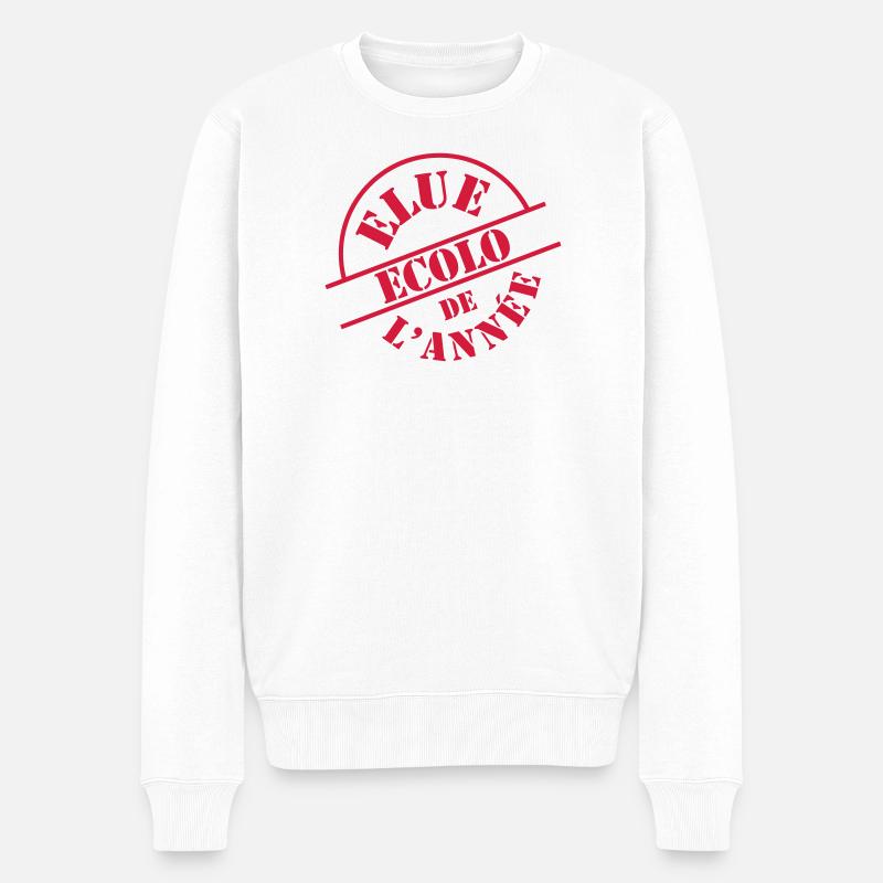 # Ecolo # - Pull Premium bio Homme - blanc