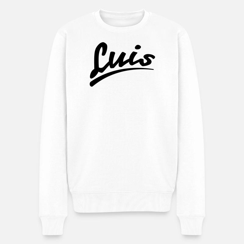 Luis - Männer Premium Bio Pullover - Weiß