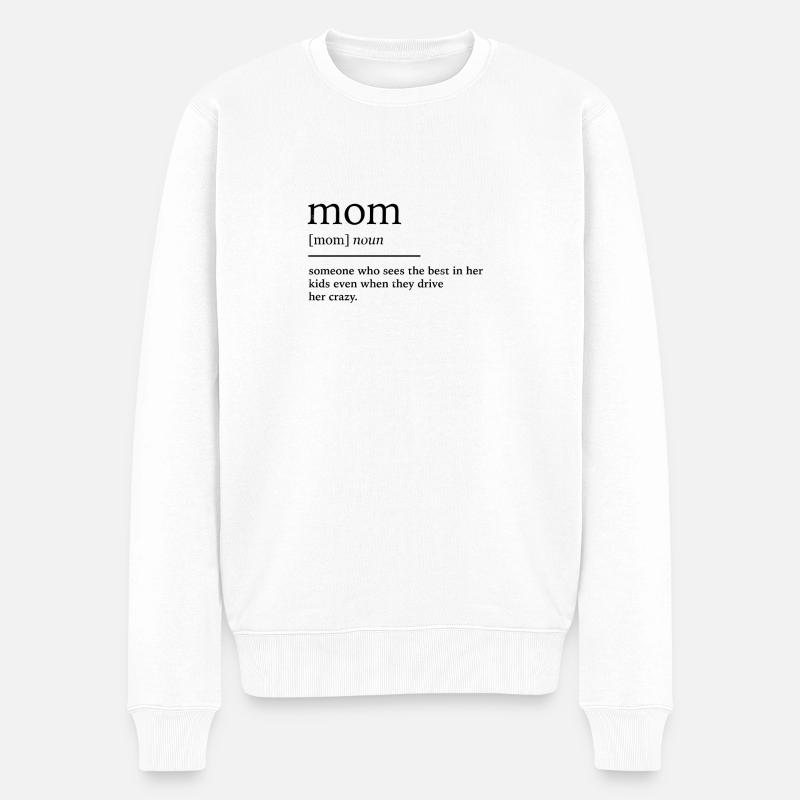 Mutter - Männer Premium Bio Pullover - Weiß