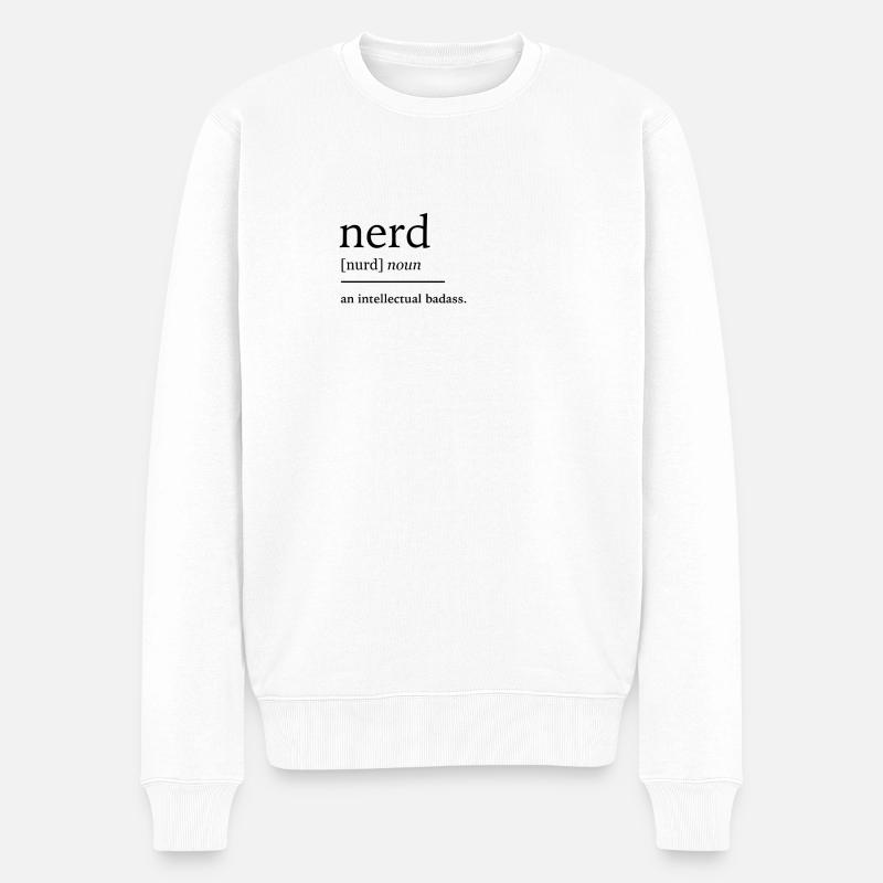 Nerd nerd - Pull Premium bio Homme - blanc