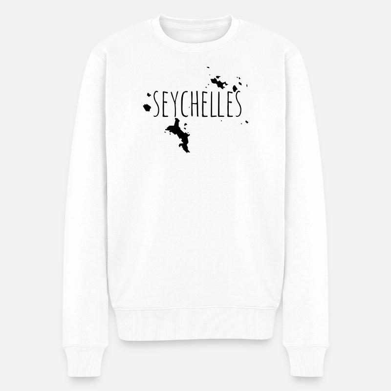 Seychelles - Männer Premium Bio Pullover - Weiß