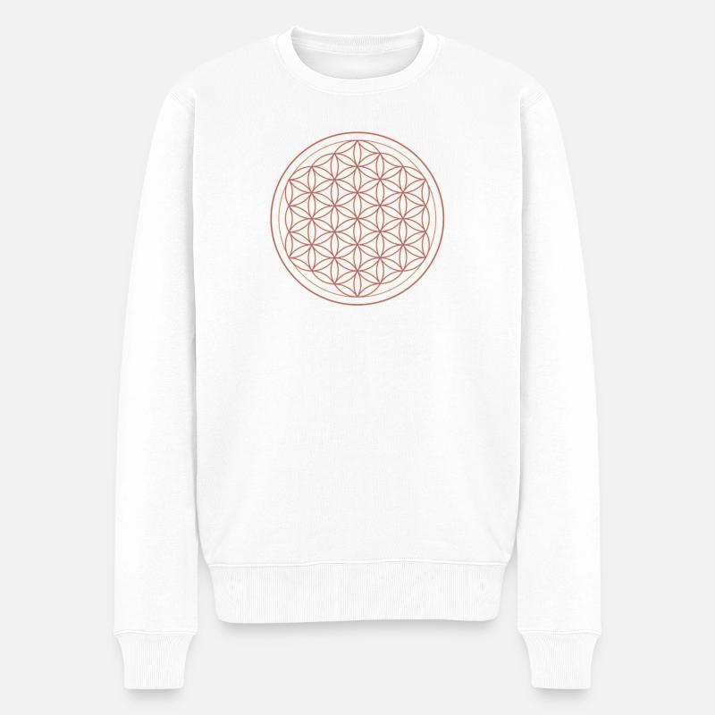Fleur de vie - Pull Premium bio Homme - blanc