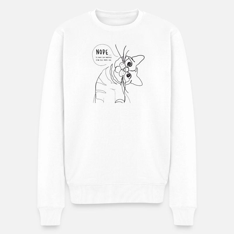 Mèmes de chats - Pull Premium bio Homme - blanc