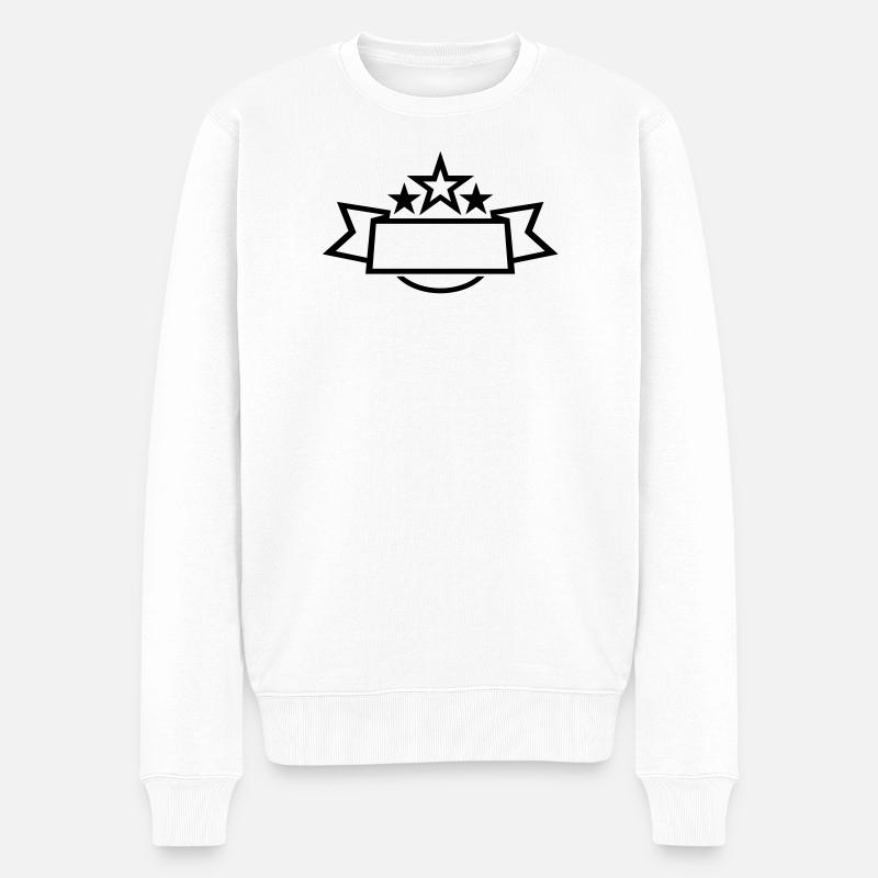 bannière étoiles - Pull Premium bio Homme - blanc