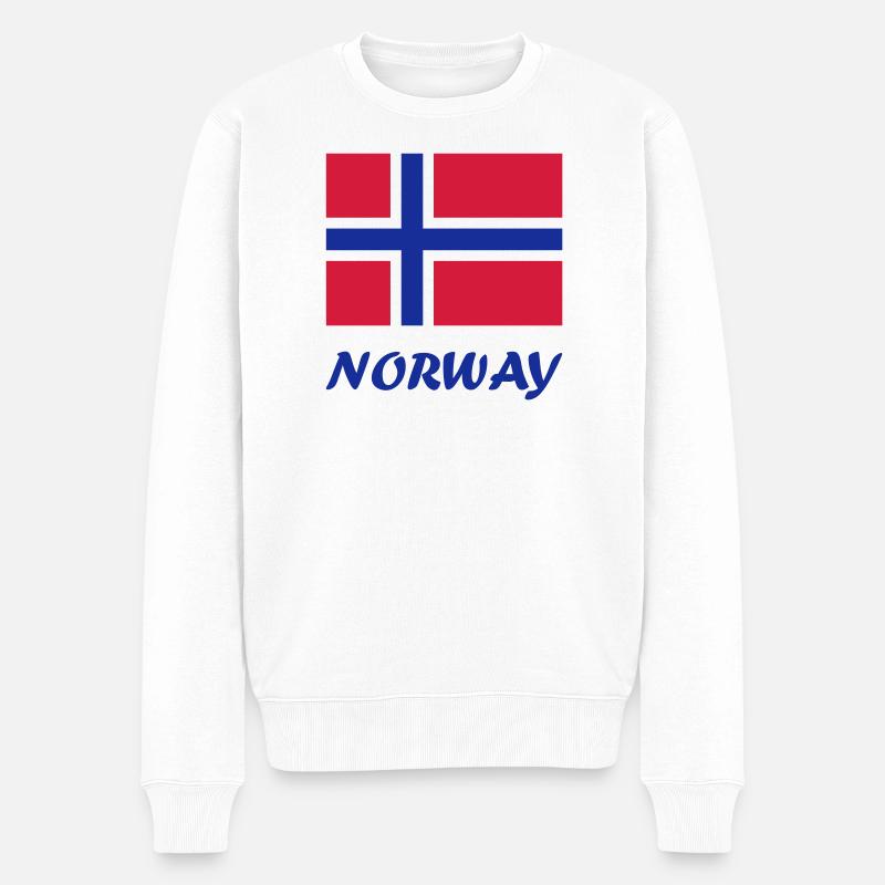 Drapeau norvégien - Pull Premium bio Homme - blanc