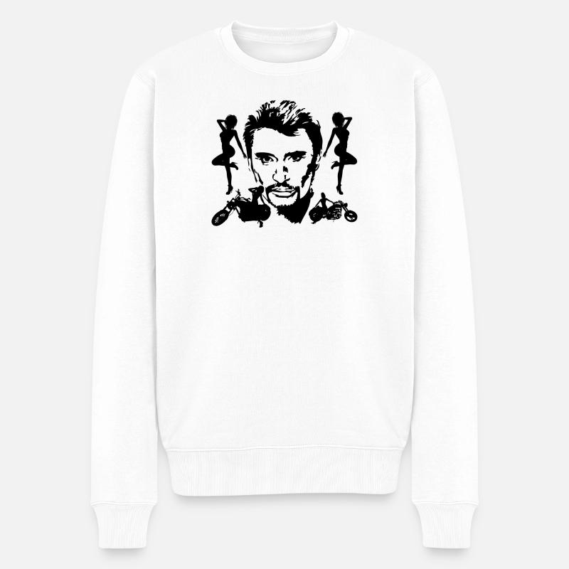 Johnny T-Shirt - Männer Premium Bio Pullover - Weiß