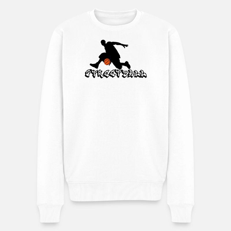 basketball_2 - Pull Premium bio Homme - blanc