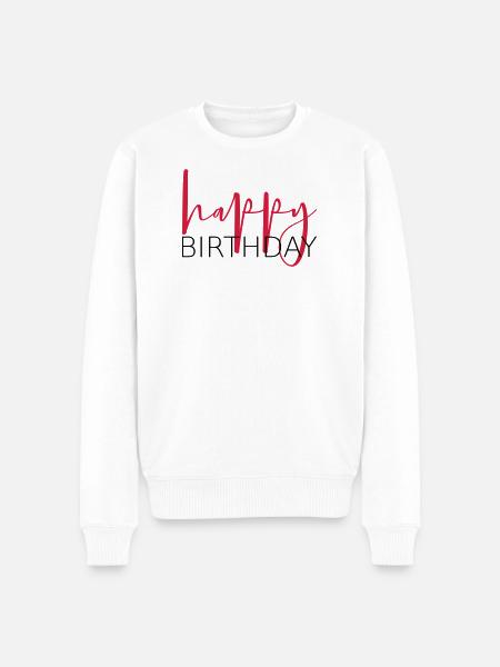 happy birthday congratulation gift idea - Men's Premium Organic Jumper - white