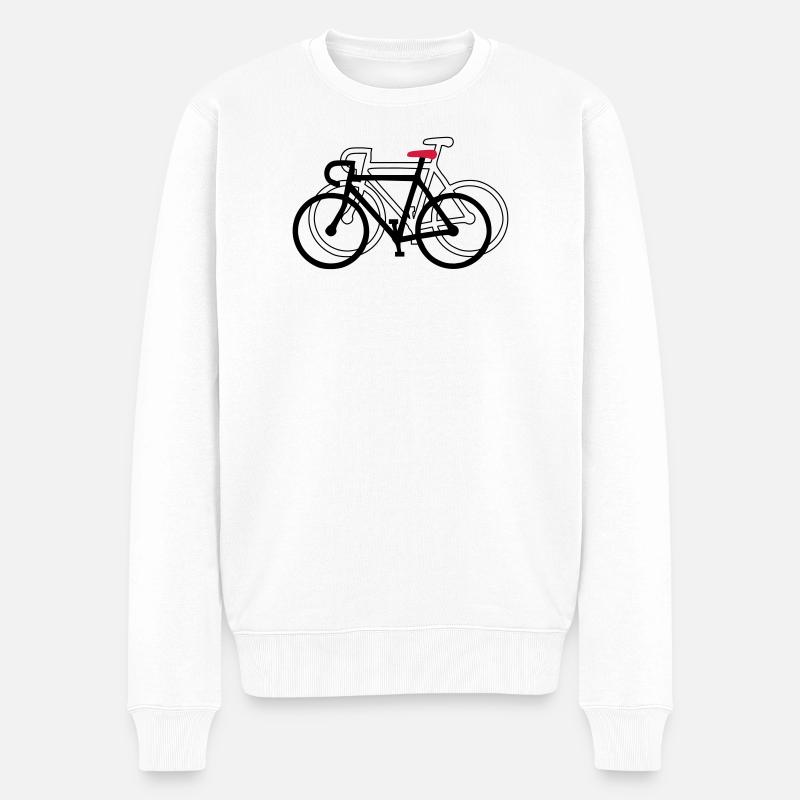 rad - Männer Premium Bio Pullover - Weiß