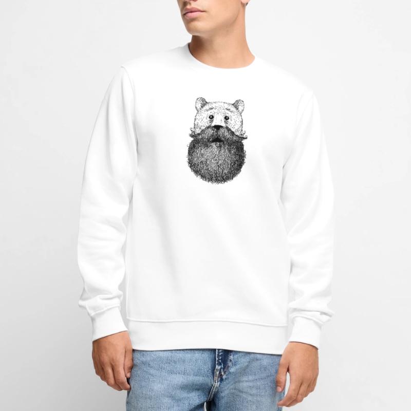 Bär oder Bart Männer Premium Bio Pullover