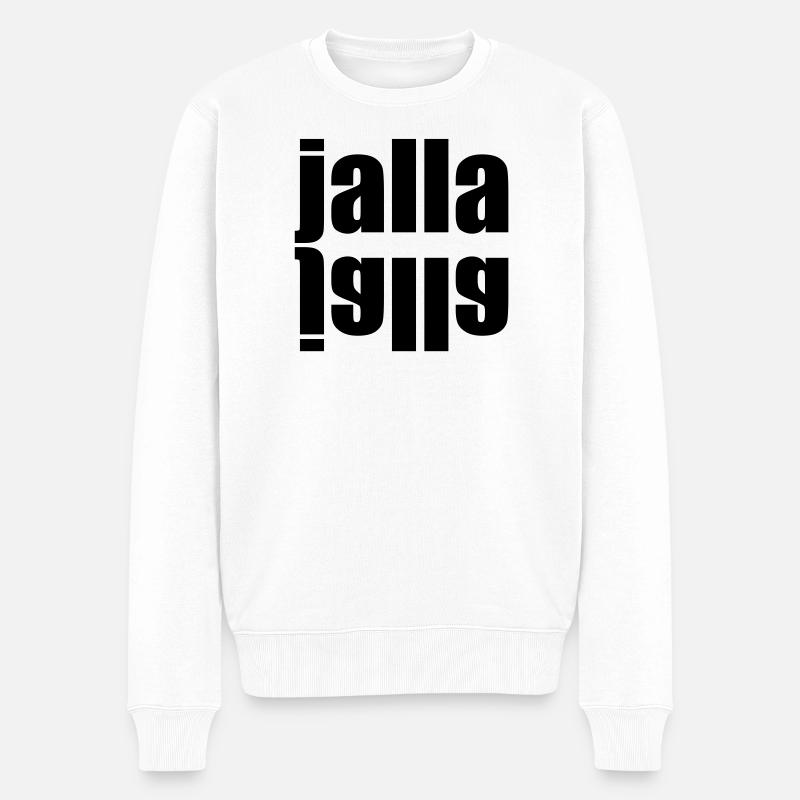 Jalla jalla | schnell schnell - Pull Premium bio Homme - blanc