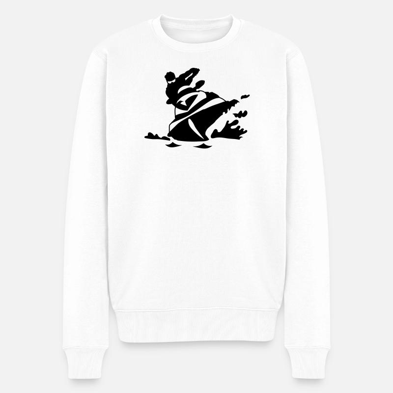 Jetski  - Männer Premium Bio Pullover - Weiß