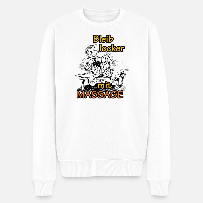 Massage - Pull Premium bio Homme - blanc