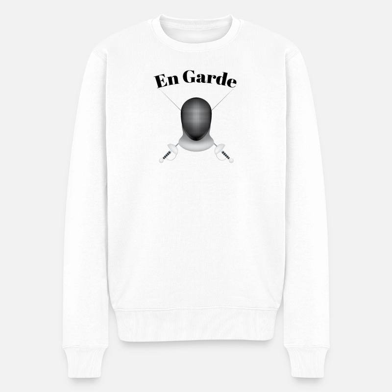 Fechten - En Garde - Männer Premium Bio Pullover - Weiß