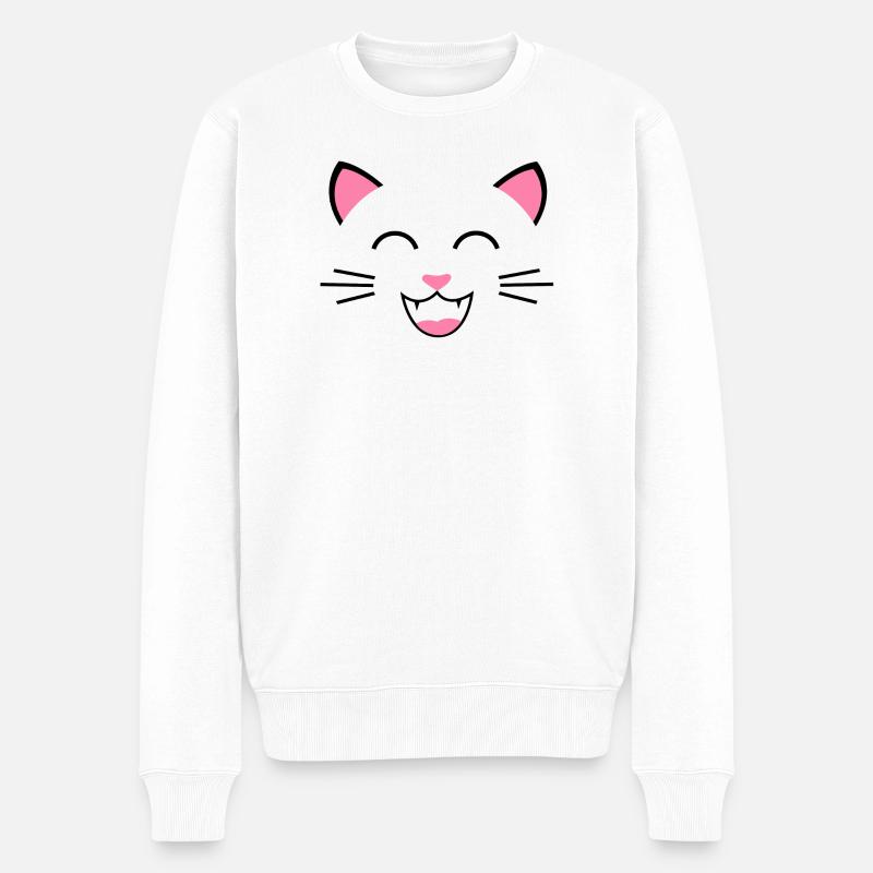 Chat chat - Pull Premium bio Homme - blanc