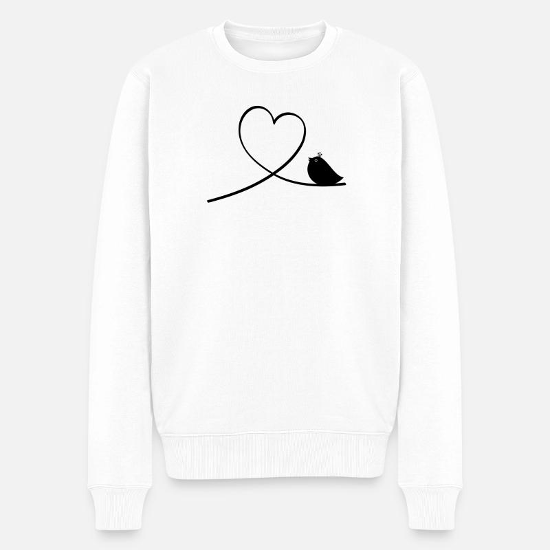 Oiseau - Pull Premium bio Homme - blanc