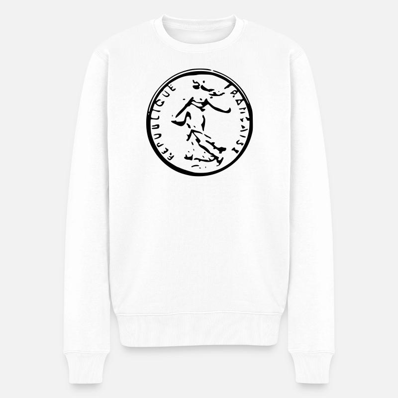 Lassen Franc - Männer Premium Bio Pullover - Weiß