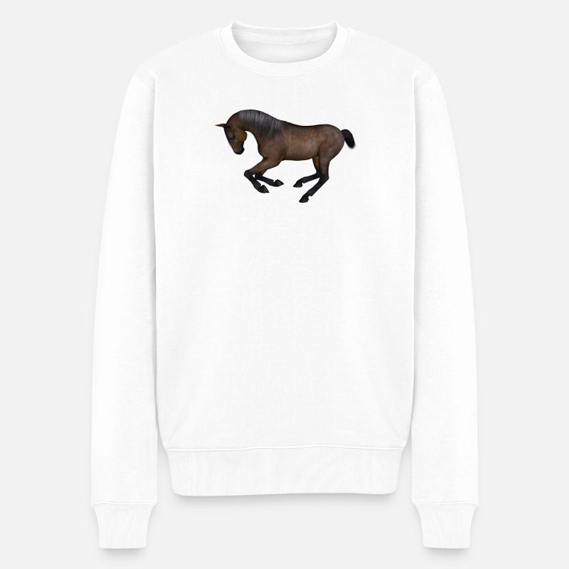 cheval - Pull Premium bio Homme - blanc