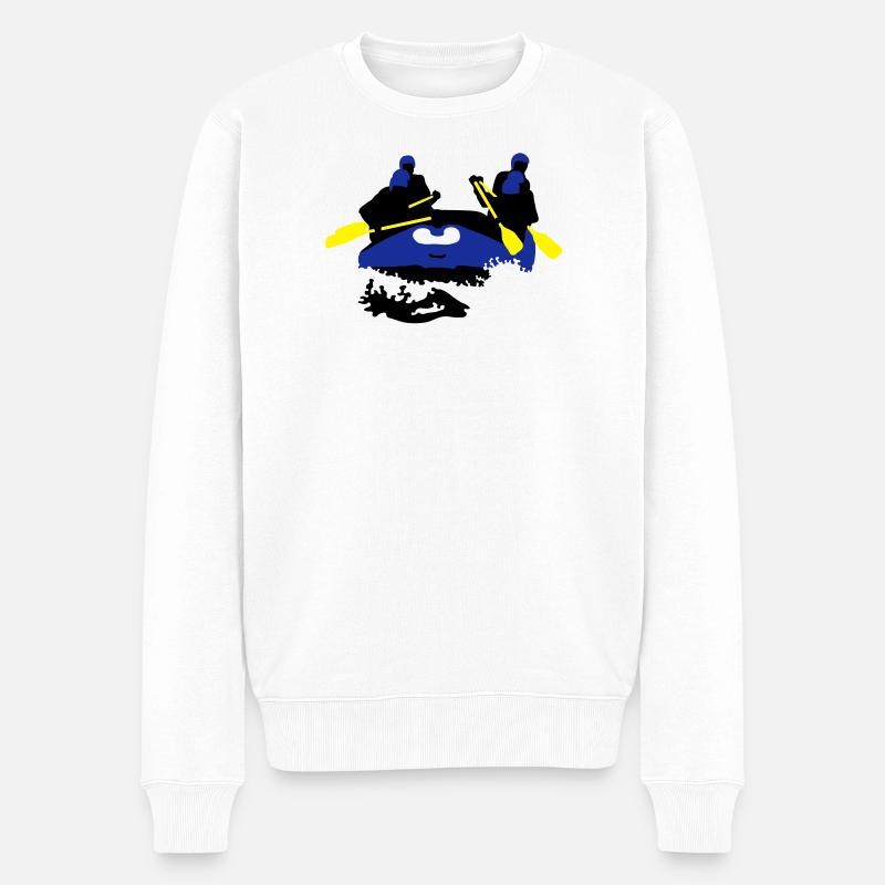 Rafting - Männer Premium Bio Pullover - Weiß