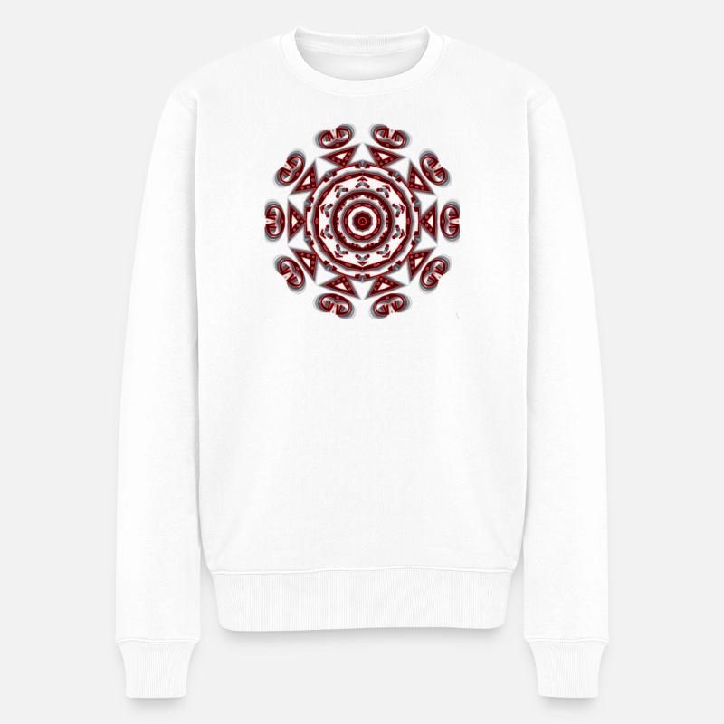 Abstract - Männer Premium Bio Pullover - Weiß