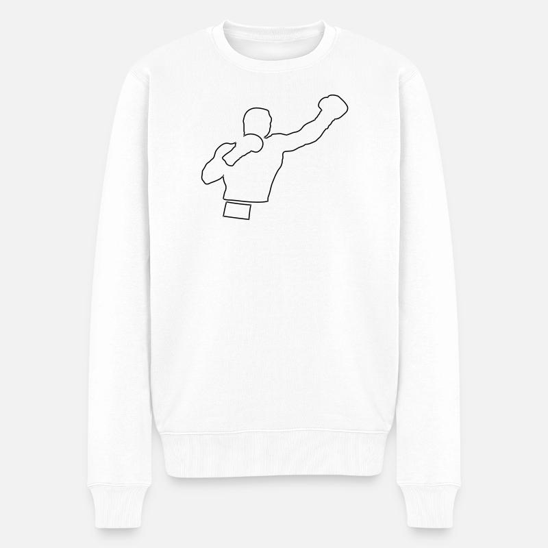 Boxer - Männer Premium Bio Pullover - Weiß